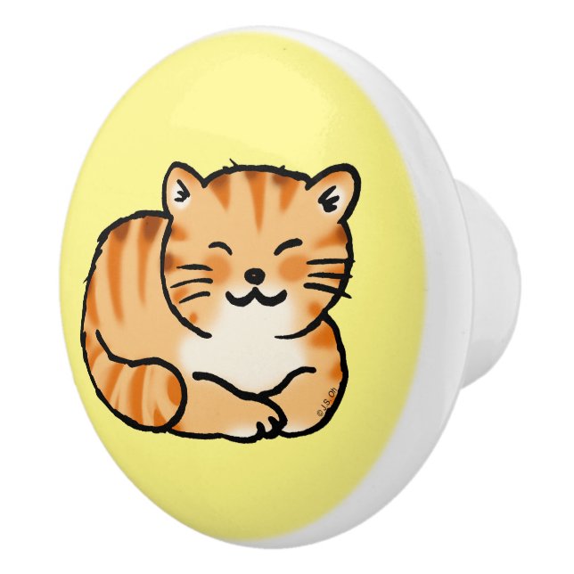 gullig fluffig ingefära- och vitkatt knopp (Höger)