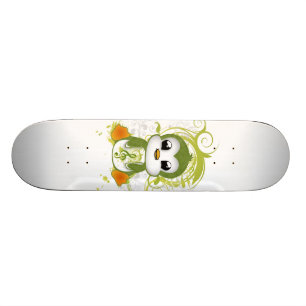 Gullig fluffig pingvingrönt verkställer musik skateboard bräda 21,5 cm