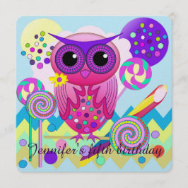 Gullig födelsedagsfest inbjudan för