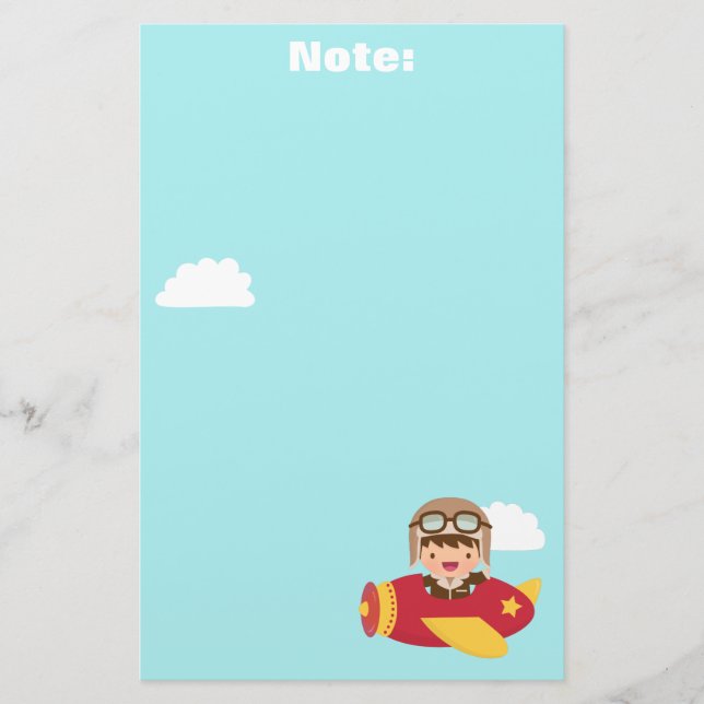 Gullig för barn för äventyr för brevpapper (Framsida)