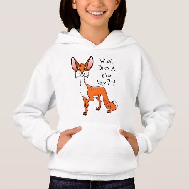 Gullig för barn för rävdesignHoodie Tee (Framsida)