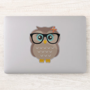 Gullig för Hipster uggla flickaktigt Klistermärken