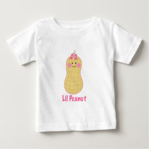 Gullig för rosor jordnötskjorta lite t shirt