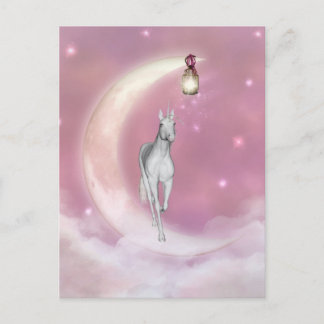 Gullig förtjusande mystisk Unicorn Vykort