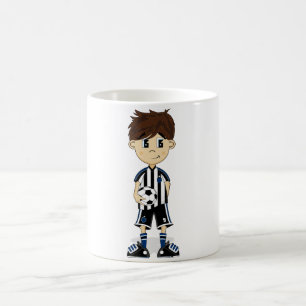 Gullig fotbollpojkemugg kaffemugg