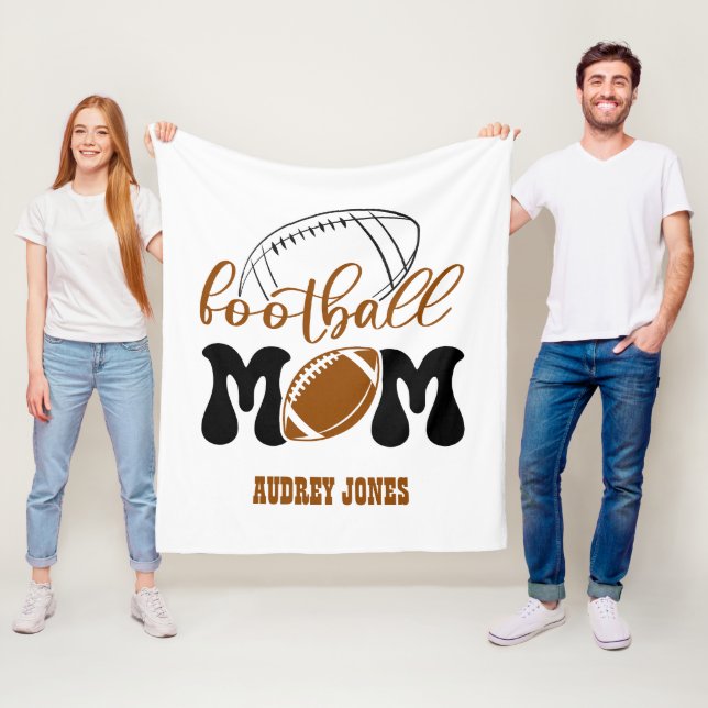 Gullig fotbollsmamma fleecefilt (På plats)