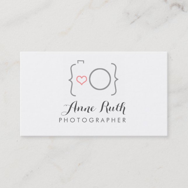 Gullig fotografkamera visitkort (Framsida)