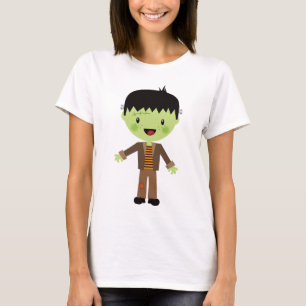 Gullig Frankenstein Halloween dräkt Tee Shirt