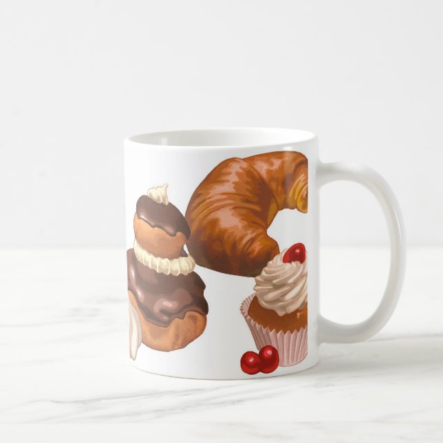 Gullig fransk bakelse kaffemugg (Höger)