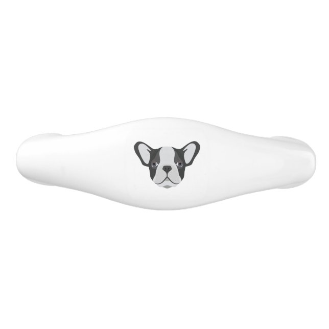 Gullig fransk bulldogg för illustration handtag (Framsidan)