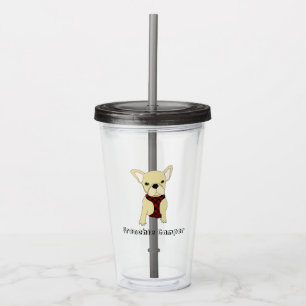 Gullig fransk bulldoggcampareTumbler Take Away Mugg