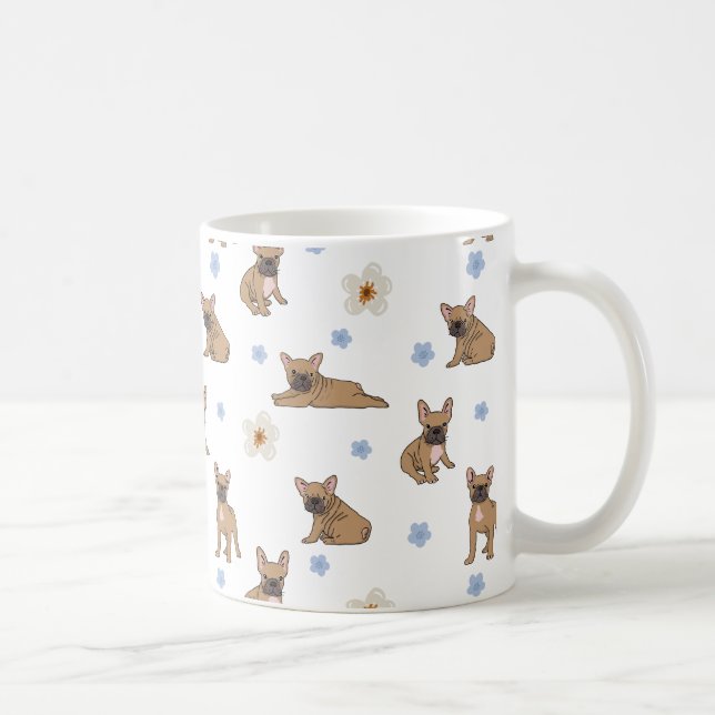 Gullig fransk bulldoggkaffemugg kaffemugg (Höger)