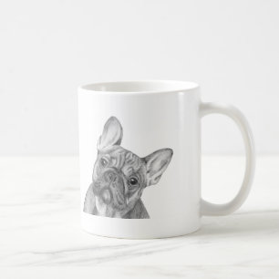 Gullig fransk bulldoggmugg vid den Tracy stenen Kaffemugg