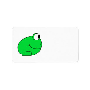 Gullig Frog. Adressetikett