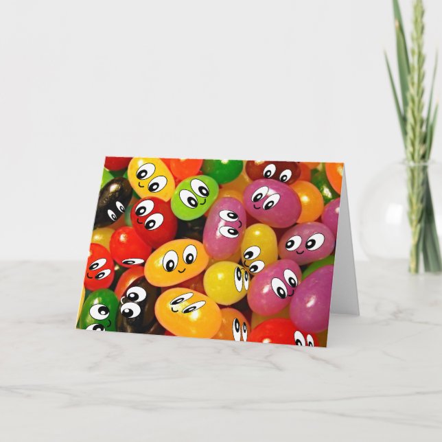 Gullig geléböna kort (Framsida)