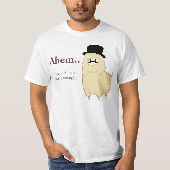 Gullig gentlemanAlpaca T-shirt (Framsida)