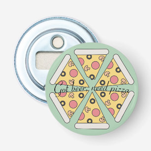 Gullig geometrisk Pizzaälskareöl Flasköppnare
