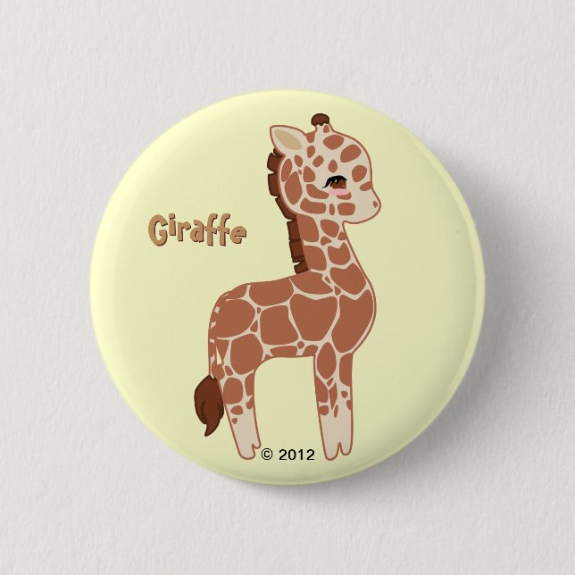 Gullig giraff knapp (Framsida)