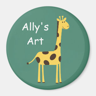 Gullig giraff magnet