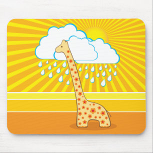 Gullig giraff Mousepad Musmatta