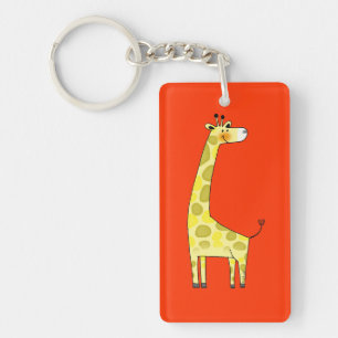 Gullig giraff nyckelring