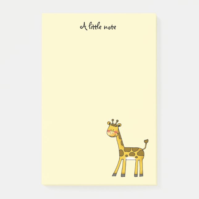 gullig giraff post-it block (Framsida)