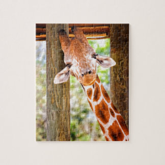 Gullig giraff pussel