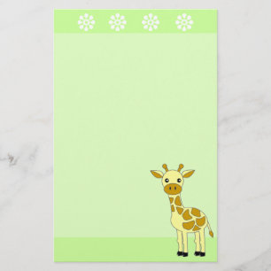 Gullig giraffbrevpapper brevpapper