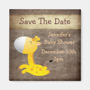 Gullig giraffspara daterababy shower magnet