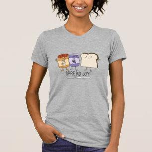 Gullig glädje för jordnötsmör- & gelé- & t shirt