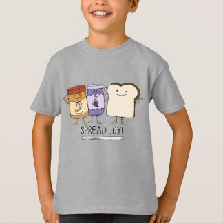 Gullig glädje för jordnötsmör- & gelé- & t shirt