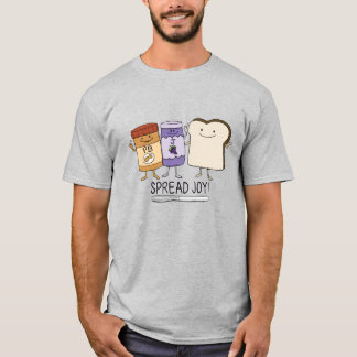 Gullig glädje för jordnötsmör- & gelé- & t shirt