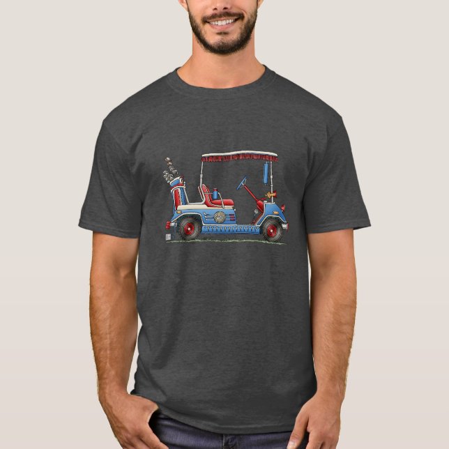 Gullig Golfvagn T Shirt (Framsida)