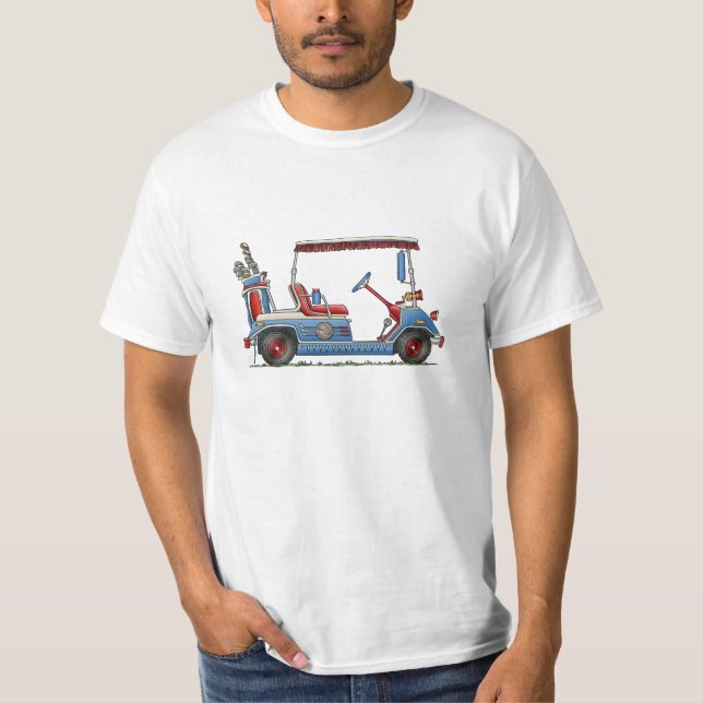 Gullig Golfvagn Tee (Framsida)