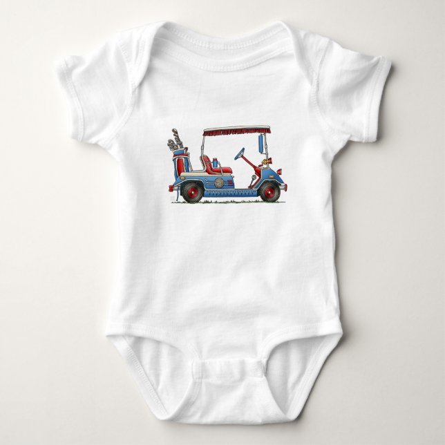 Gullig Golfvagn Tee Shirt (Framsida)