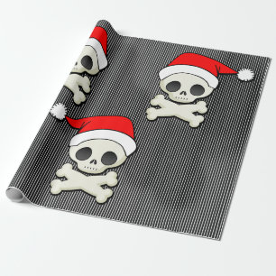 Gullig Goth döskallar i Santa hattar Presentpapper