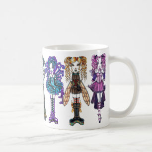 Gullig gotisk felik konstmugg kaffemugg