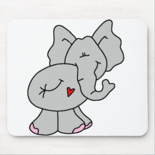 Gullig grå elefant musmatta