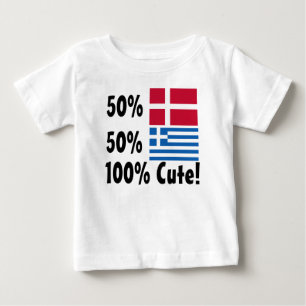 Gullig grek 100% för 50% danska 50% t shirt