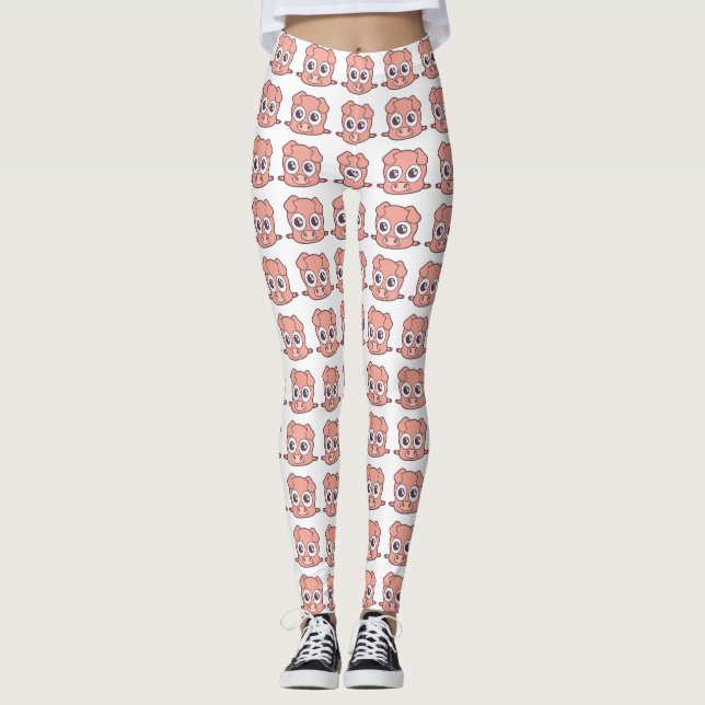 Gullig grisclipart leggings (Framsida)