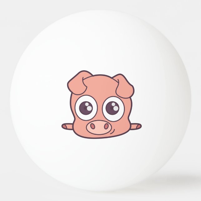 Gullig grisclipart pingisboll (Baksidan)