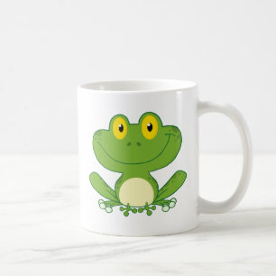 Gullig grodatecknade figurer kaffemugg