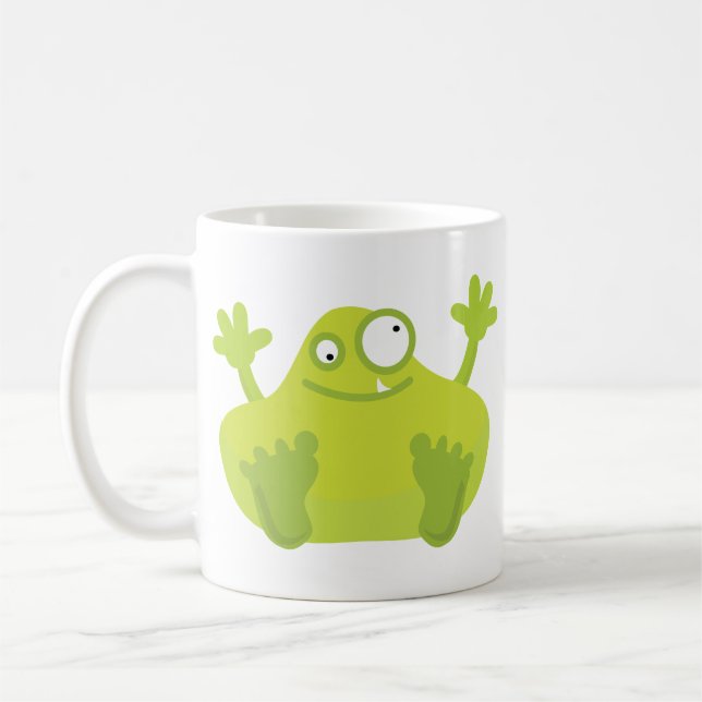 Gullig grön gigantisk mugg (Vänster)