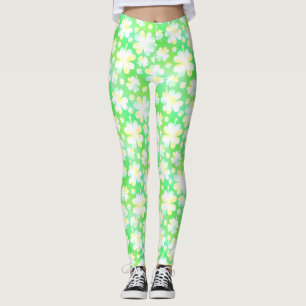 Gullig grön irländsk st patricks day för leggings