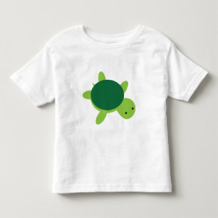 Gullig grön sköldpadda t-shirt