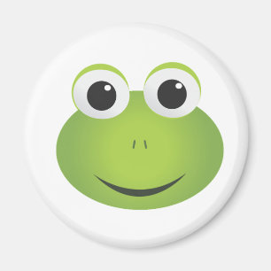 Gullig grön tecknadgrodamagnet magnet