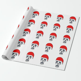 Gullig groptjur som ha på sig den Santa hatten Presentpapper