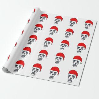 Gullig groptjur som ha på sig den Santa hatten Presentpapper