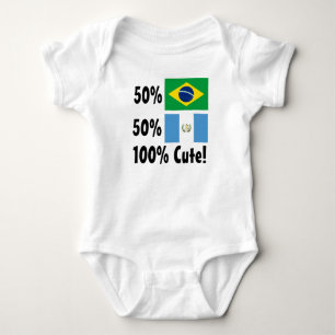 Gullig guatemalan 100% för 50% brasilian 50% t-shirt