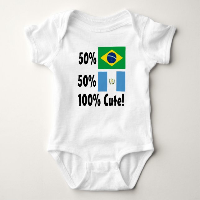 Gullig guatemalan 100% för 50% brasilian 50% t-shirt (Framsida)